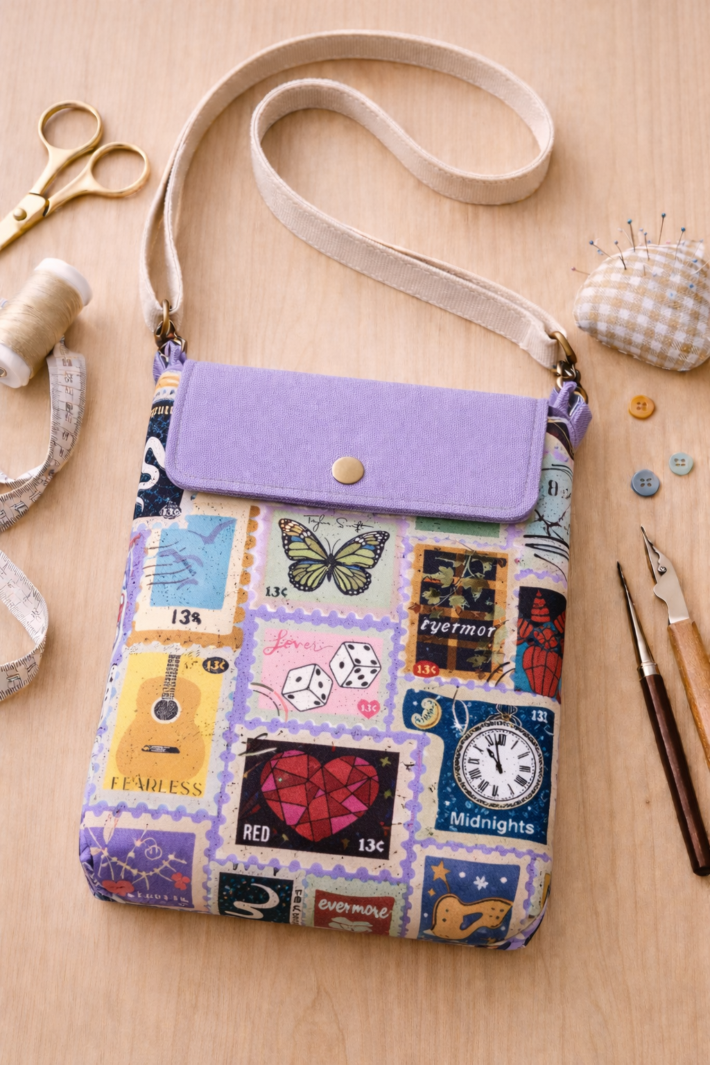 Era's Tour Stamp fabric print pre-cutbag making kit
