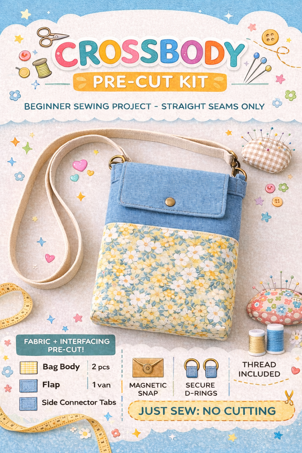 Learn to Sew Beginner Pre-Cut Kit