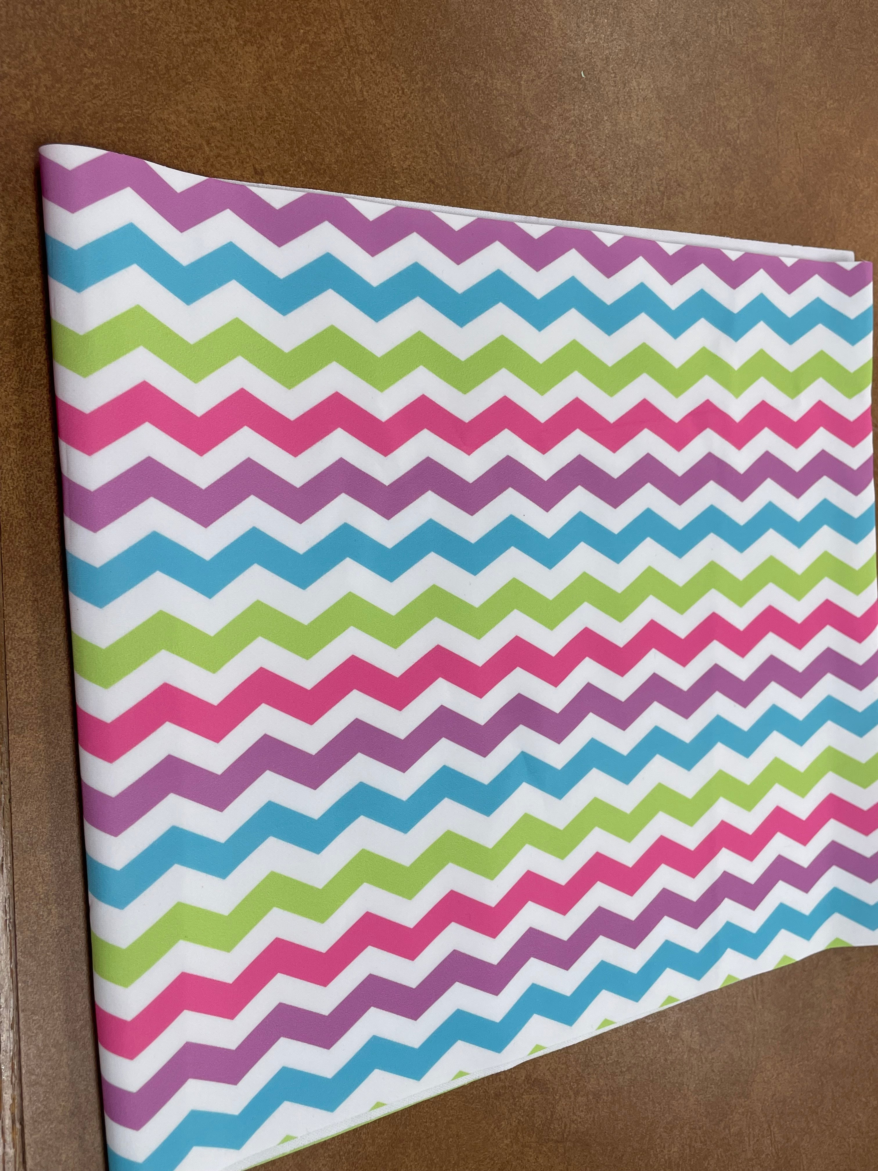 Confetti Chevron Strips 12"x54" Lux Poly