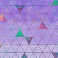 Purple Geometric Triangle Printed Fabric