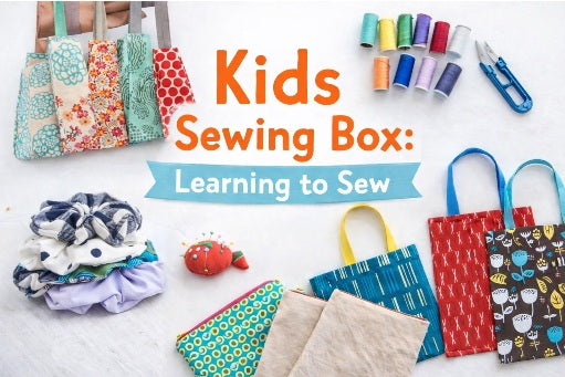 Beginner Kids Sewing Box Kit – 4 Project Starter Set