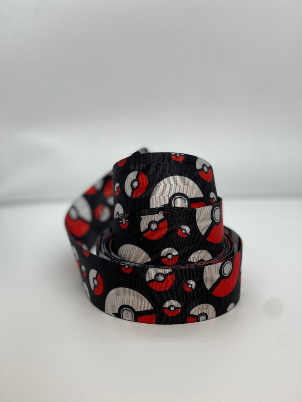 Pokeman Ball Webbing 1.5 inch (38mm) polyester webbing