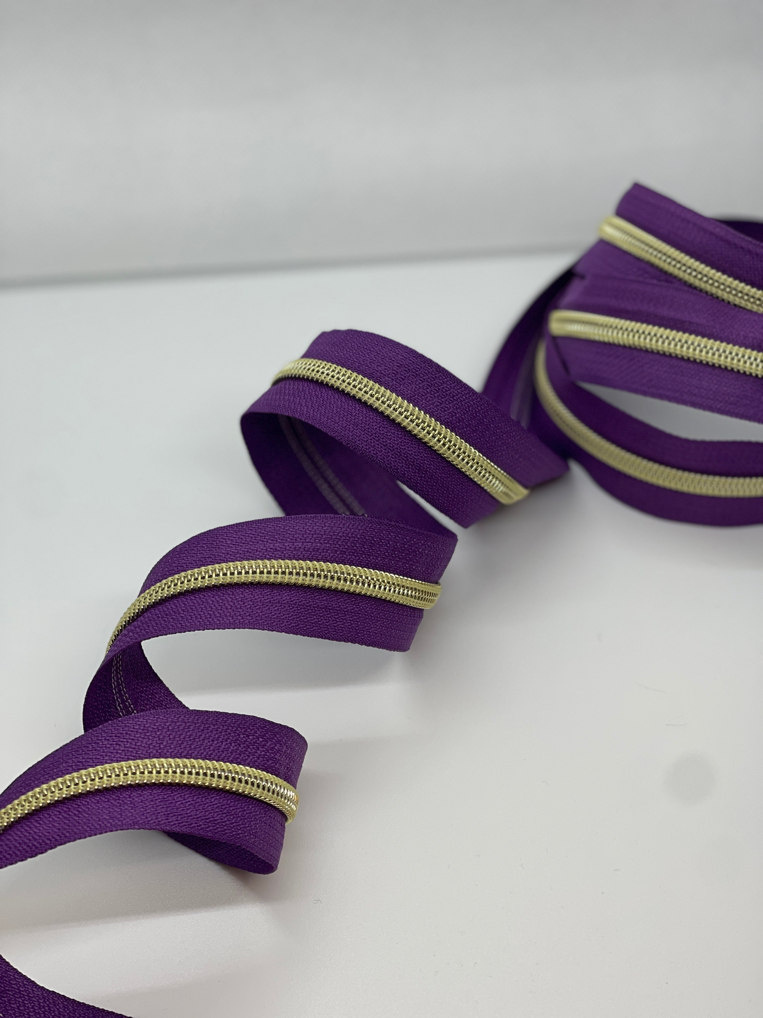 #5 ZIPPER TAPE BY THE YARD | Antique Brass