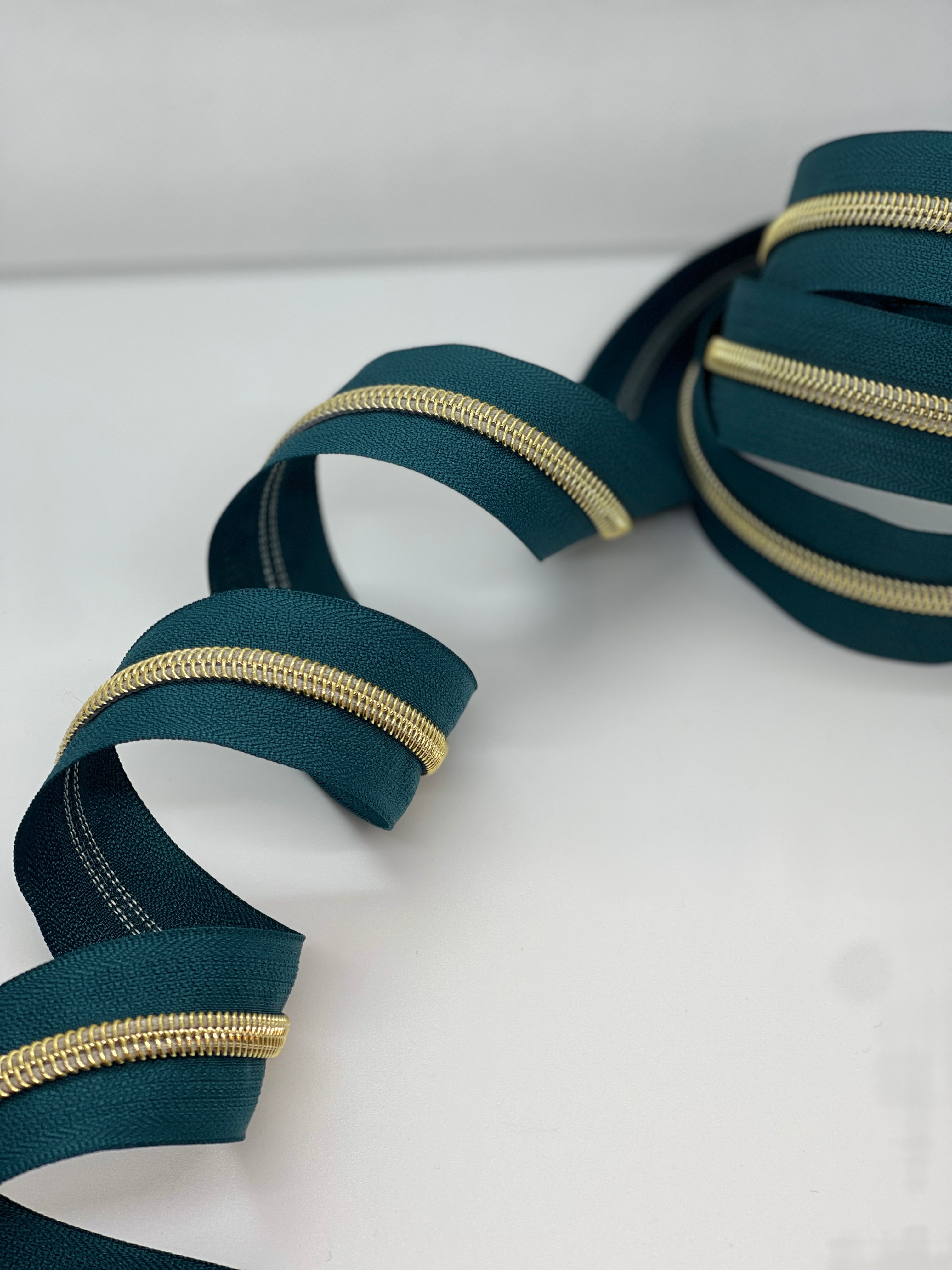 #5 ZIPPER TAPE BY THE YARD | Antique Brass