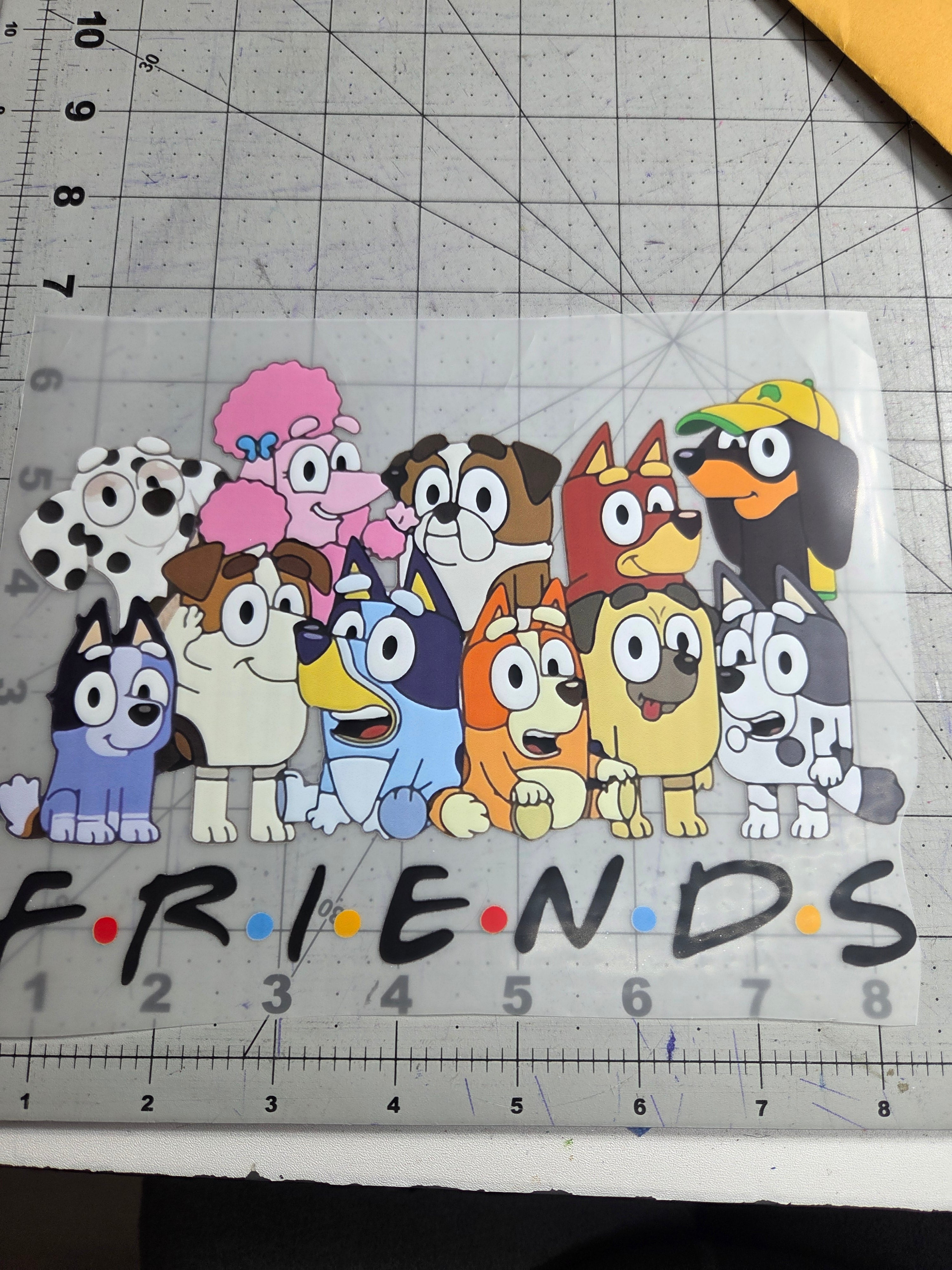 Bluey Friends DTF transfer