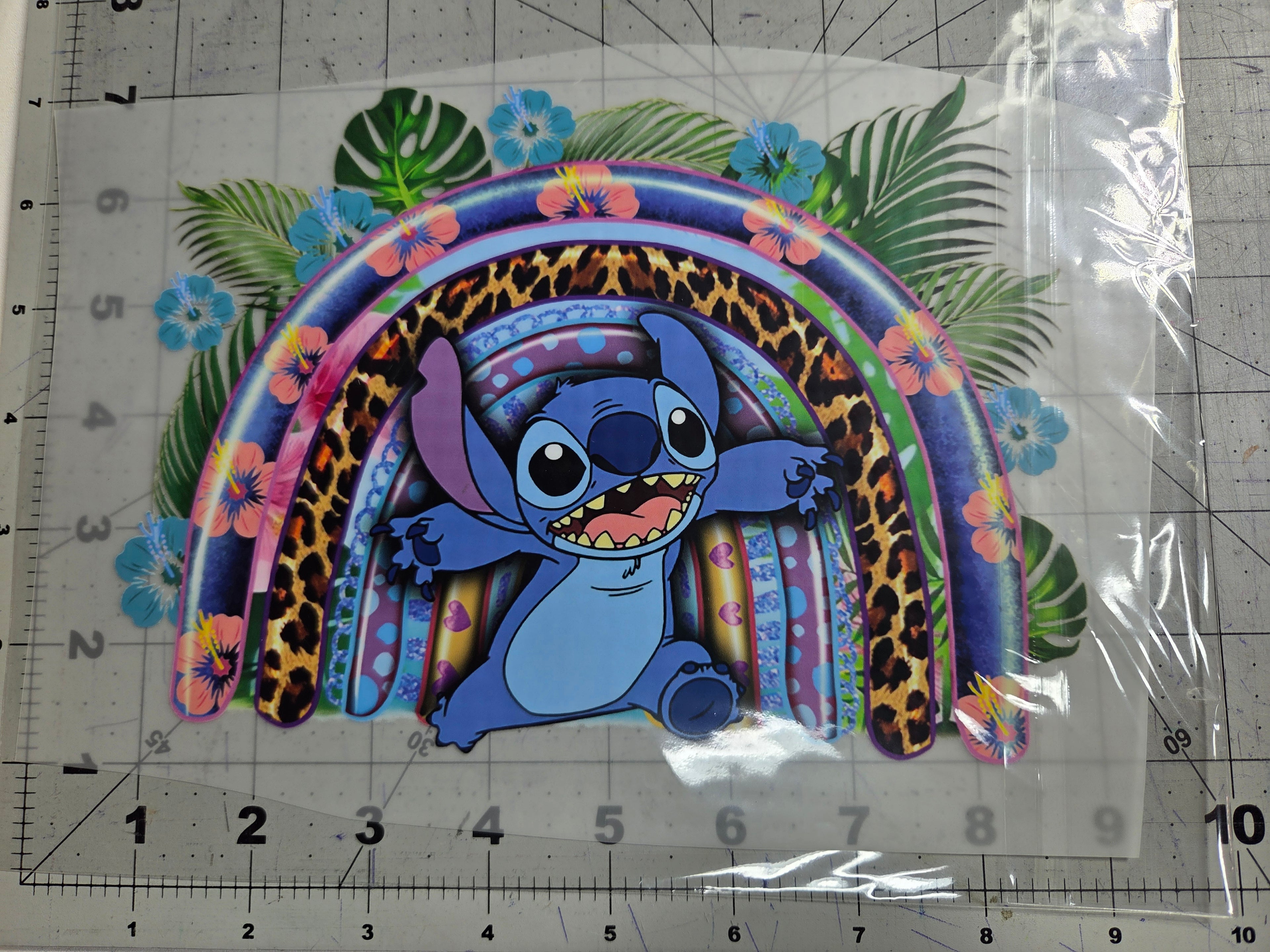 Tropical Rainbow Stitch DTF transfer