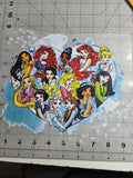 Princesses DTF transfer
