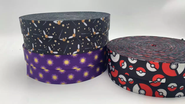 Pokeman Ball Webbing 1.5 inch (38mm) polyester webbing