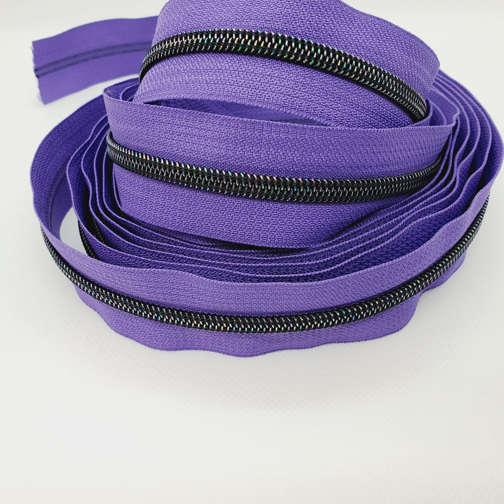 #5 MIDNIGHT RAINBOW ZIPPER TAPE BY THE YARD | 3 Colors