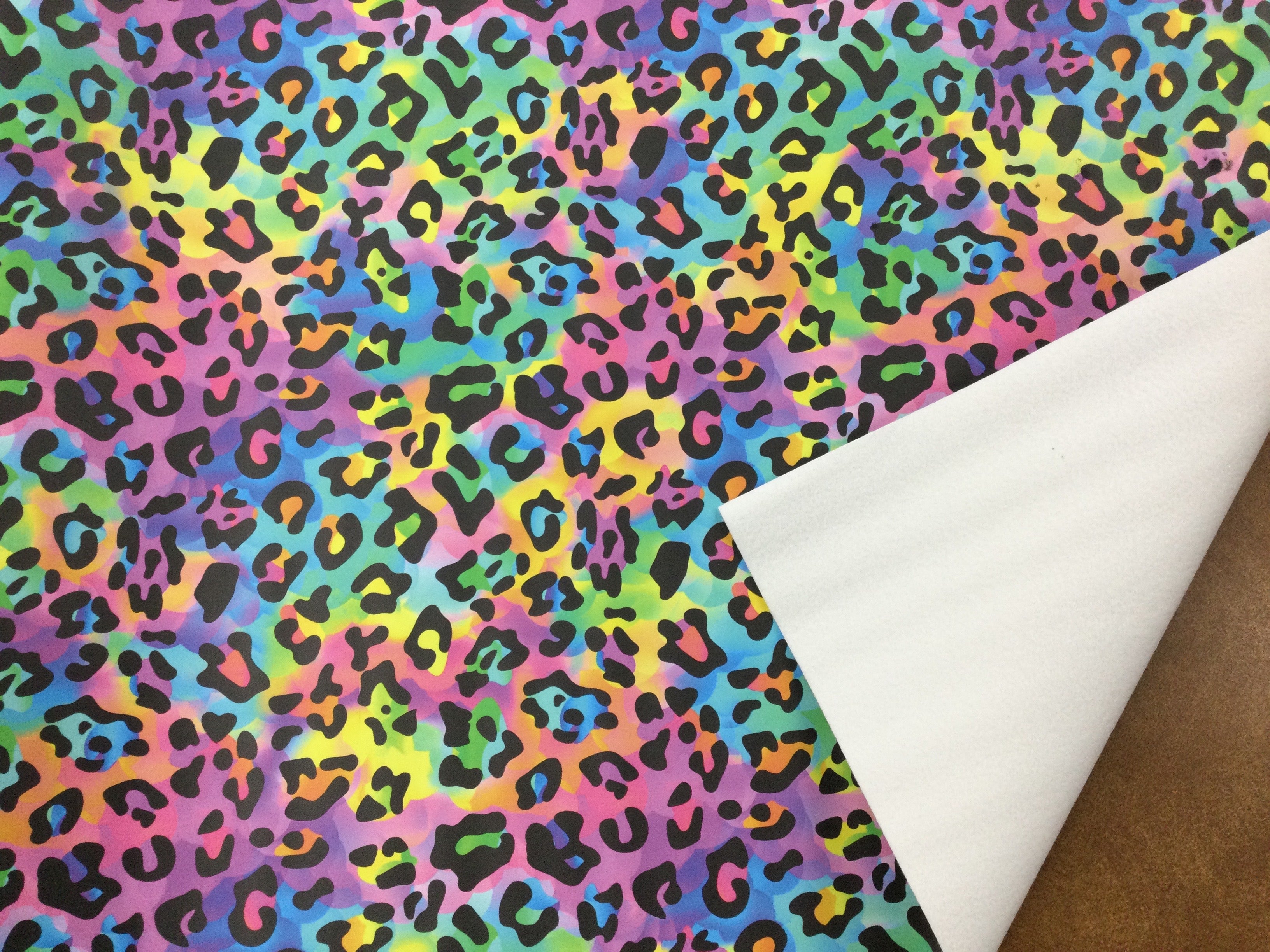 Rainbow Leopard Vinyl & WPC Fabric